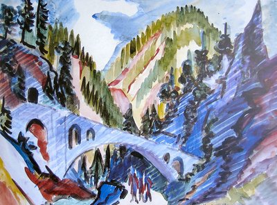 Bridge in the Landwasser Valley by Ernst Ludwig Kirchner